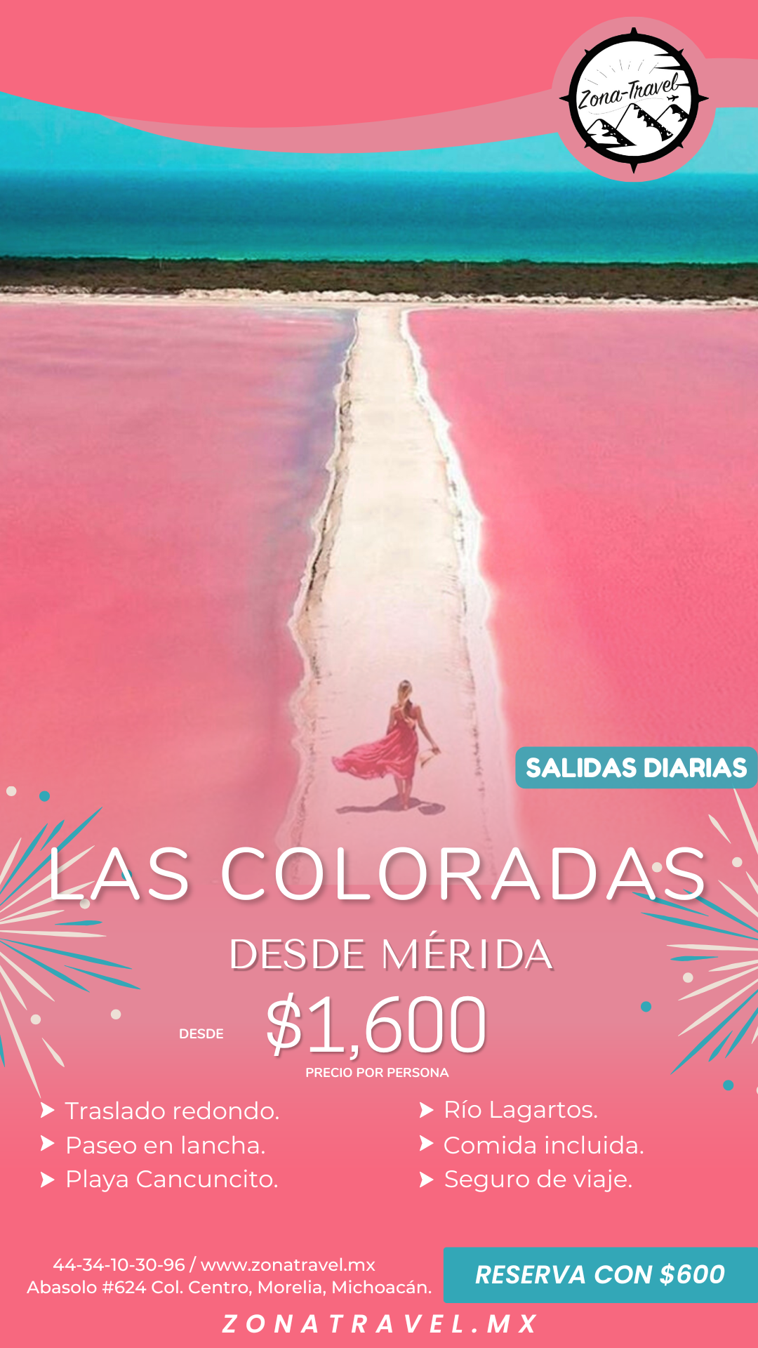 Las Coloradas y Rio Lagartos
