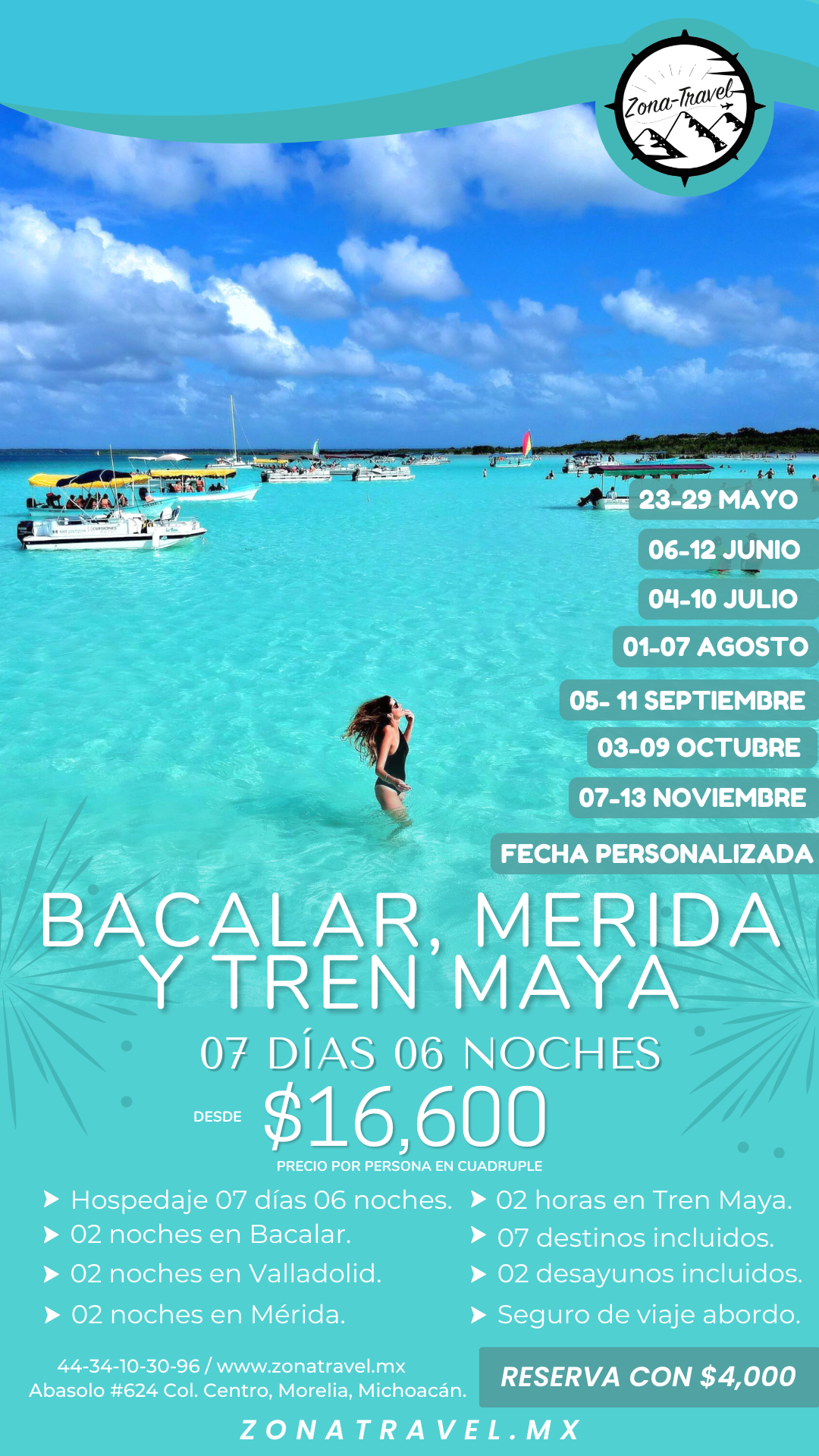 Bacalar, Mérida y Tren Maya
