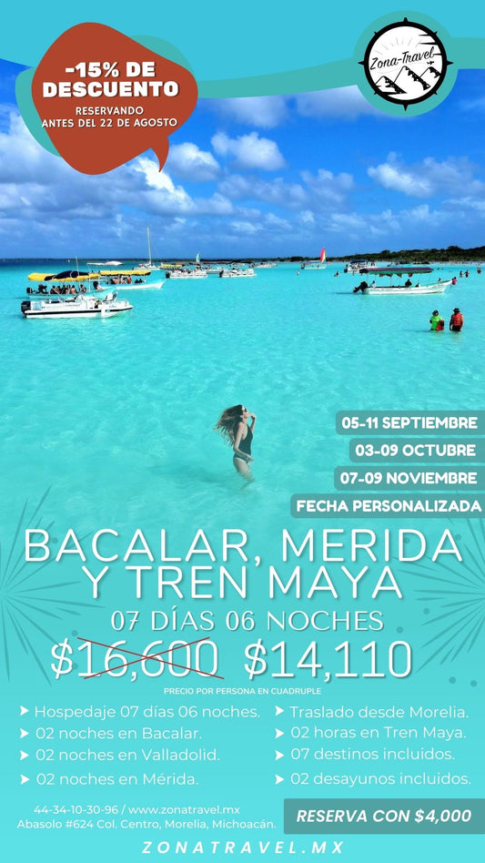 Bacalar, Mérida y Tren Maya- Desde Monterrey