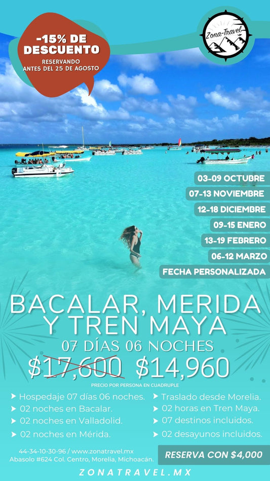 Bacalar, Mérida y Tren Maya