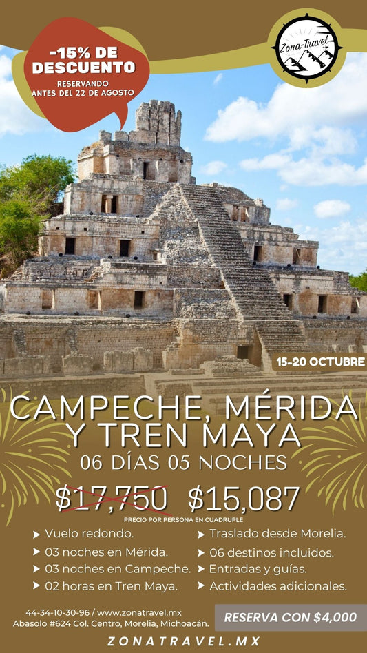 Campeche, Mérida y Tren Maya- Desde Monterrey