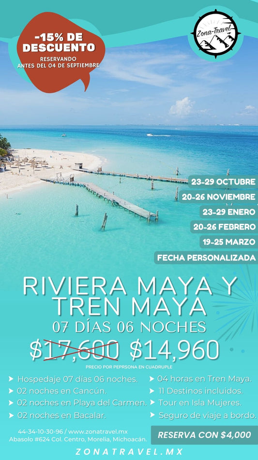 Riviera Maya y Tren Maya