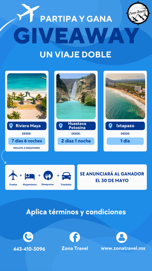 ¡Gana un Viaje Doble a la Riviera Maya! Participa y Gana Increíbles Premios