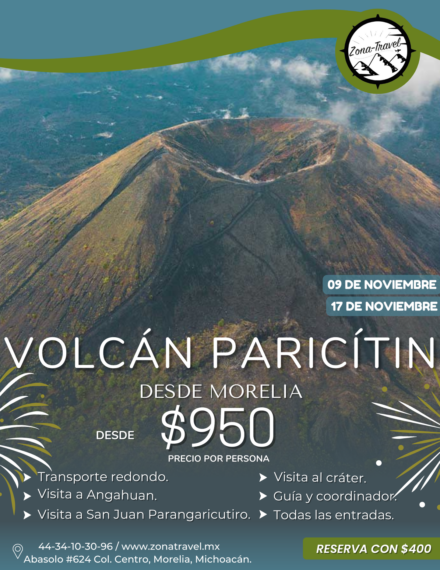 Volcán Paricutín y Parque Nacional Barranca del Cupatitzio