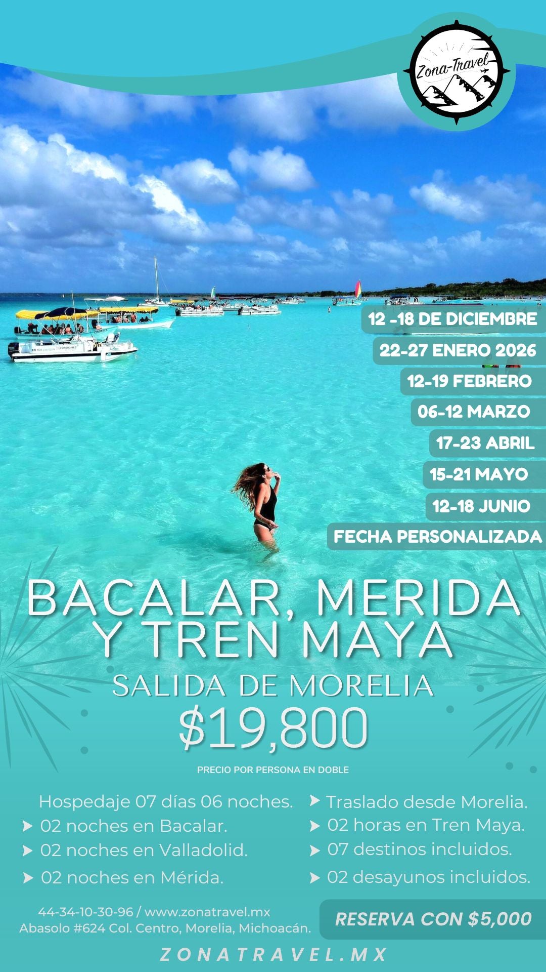 Bacalar, Mérida y Tren Maya