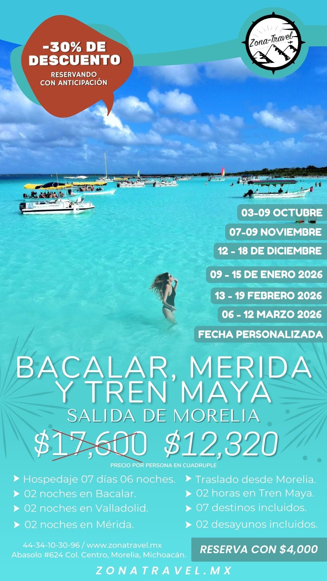Bacalar, Mérida y Tren Maya