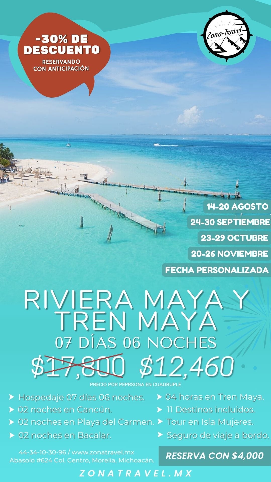 Riviera Maya y Tren Maya