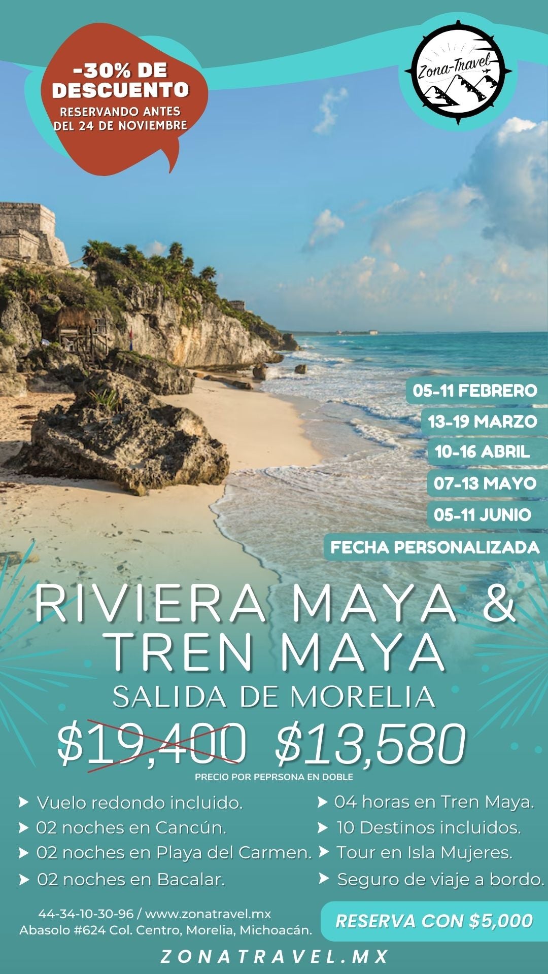 Riviera Maya y Tren Maya