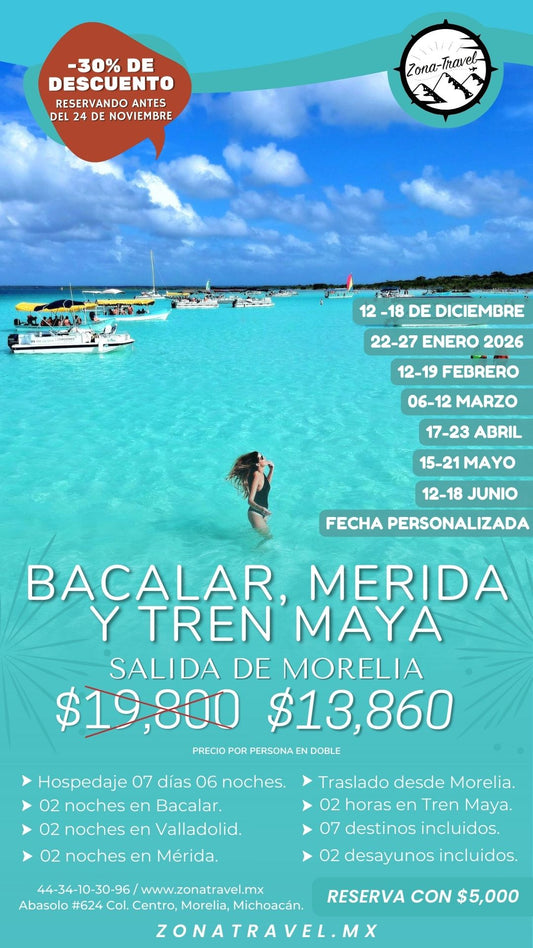 Bacalar, Mérida y Tren Maya