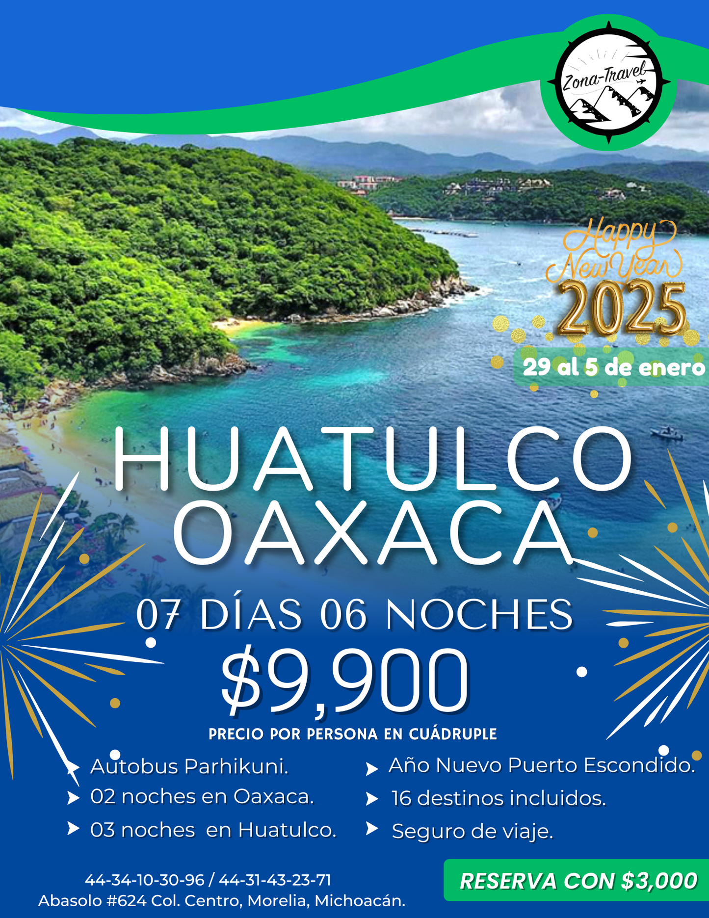 Año Nuevo en Huatulco, Oaxaca