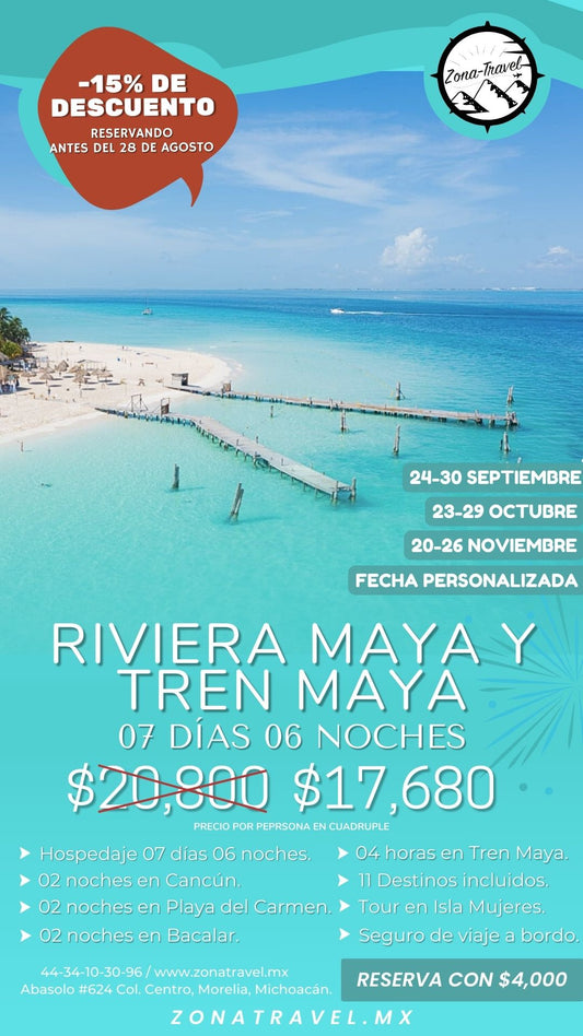 Riviera Maya y Tren Maya - Desde GDL