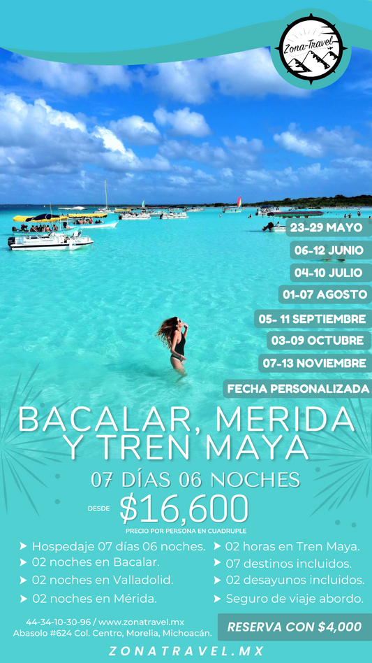 Bacalar, Mérida y Tren Maya